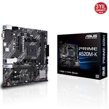 Asus Prıme A520M-K Ddr4 4600Mhz 1Xvga 1Xhdmı 1Xm.2 Usb 3.2 Matx Am4 (Amd Am4 5000/4000 /3000 Serisi İle Uyumlu) 