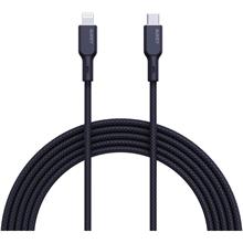 Aukey Cb-Ncl1-Bk Naylon Örgülü 3A 480Mbps Type-C Lıghtnıng Kablosu 1.8Mt 