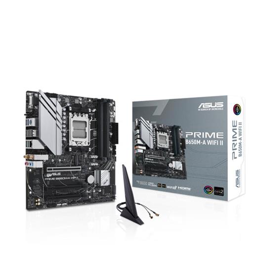 Asus Prıme B650M-A Wıfı Iı Ddr5 6400Mhz 1Xvga 1Xhdmı 1Xdp 2Xm.2 Usb 3.2 Matx Am5 ( Amd Am5 7000 Serisi İle Uyumlu ) 
