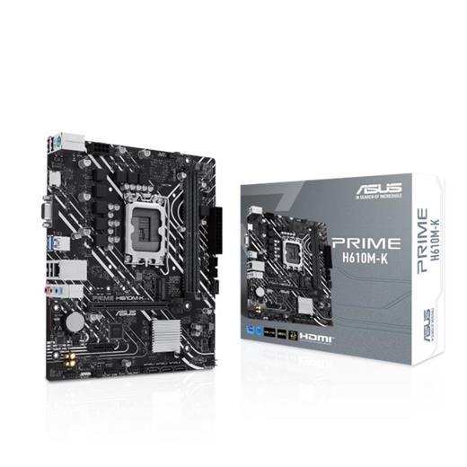 Asus Prıme H610M-K Ddr5 5600Mhz 1Xvga 1Xhdmı 1Xm.2 Usb 3.2 Matx 1700P (12. / 13. Ve 14. Nesil İşlemci Uyumlu) 