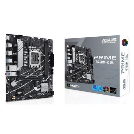Asus Prıme B760M-R D4 Ddr4 5333Mhz 1Xhdmı 2Xm.2 Usb 3.2 Matx 1700P (12. / 13. Ve 14. Nesil İşlemci İle Uyumlu) 