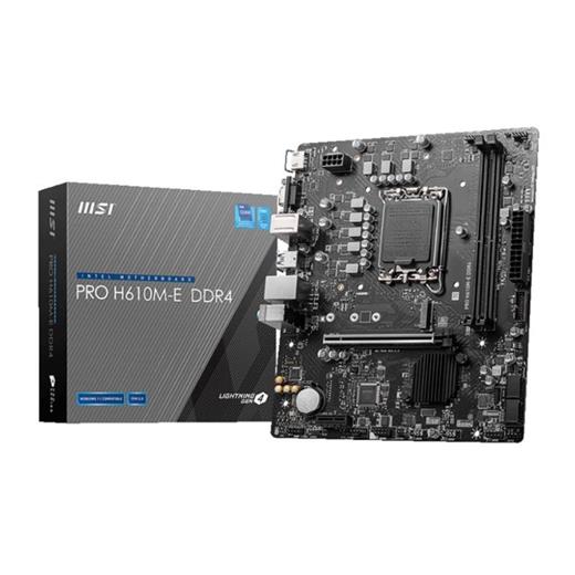 Msı Pro H610M-E Ddr4 3200Mhz 1Xvga 1Xhdmı 1Xm.2 Usb 3.2 Matx 1700P (12. / 13. Ve 14. Nesil İşlemci Uyumlu) 
