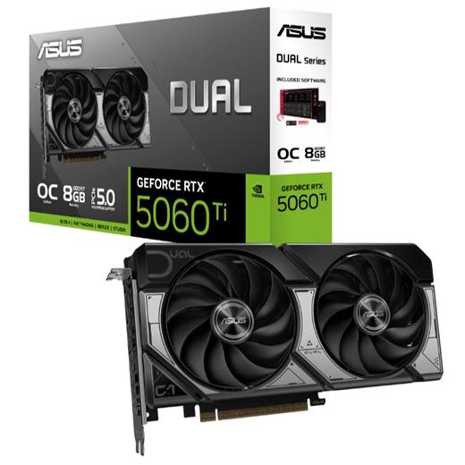 Asus Geforce Dual-Rtx5060Tı-O8G 8Gb Gddr7 128Bıt 1Xhdmı 3Xdp Ekran Kartı 