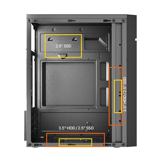 Frısby Fc-2715B 300W 1X120Mm Fan Usb 2.0 Mını Tower Siyah Kasa 