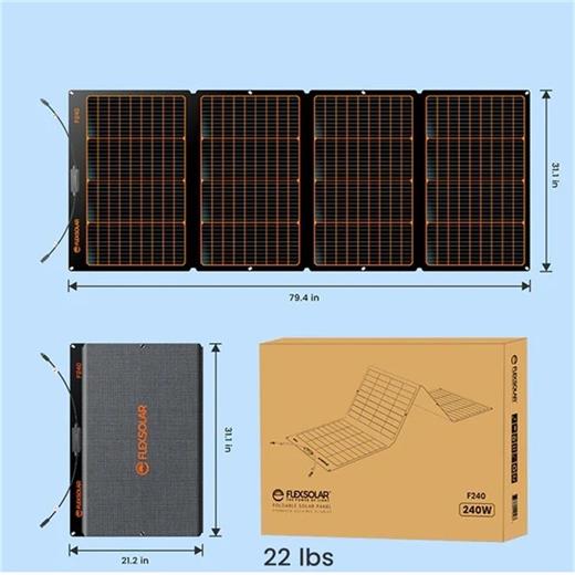 Flexsolar F240 Taşınabilir Güneş Paneli 240W 
