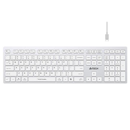 A4 Tech Fbx50C Beyaz Bluetooth+2.4G Nano Mm Sarj Edılebılır Kablosuz Klavye 