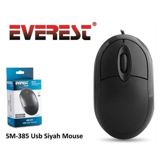 Everest Sm-385 Kablolu Usb Siyah 1200Dpı Optik Mouse 