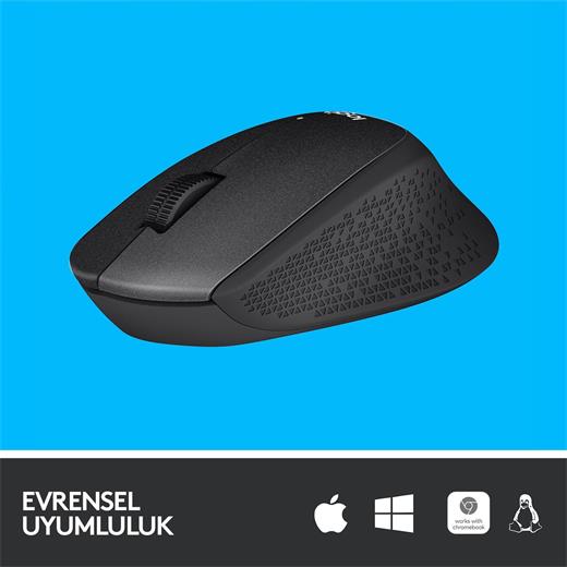 Logıtech M330 Kablosuz Sessiz Usb Optik Mouse Siyah 910-004909 