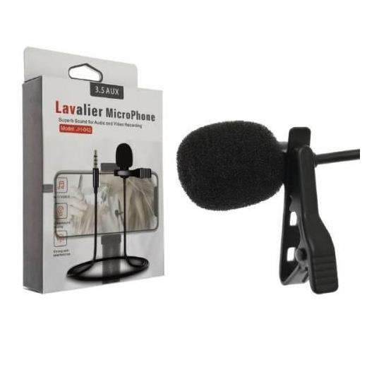 Lavalıer Jh-043 3,5Mm Yaka Mıkrofonu 1,5Mt 