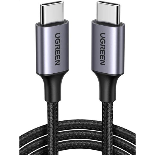 Ugreen Usb-C 60W 3A Qc Pd Örgülü Hızlı Şarj Kablosu 2 Mt Siyah 50152 
