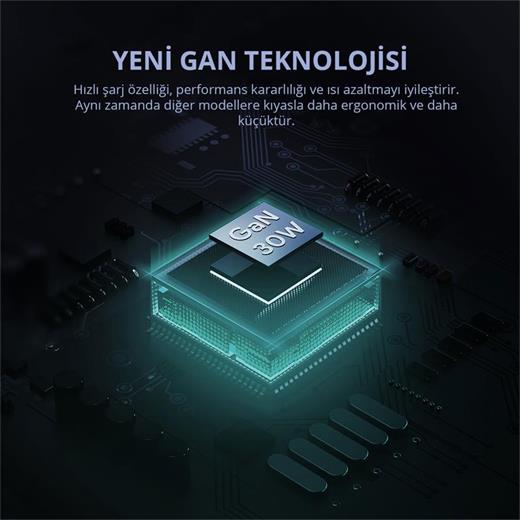 Aukey Pa-B1L-Bk 30W Omnia Iı Mini Gan Type-C Pd Şarj Adaptörü 