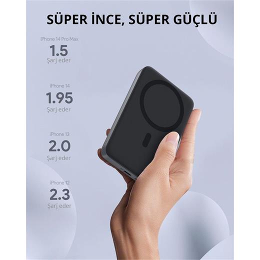 Aukey Pb-Ms02-Gy 30W 10000 Mah Magsafe Kablosuz Powerbank 